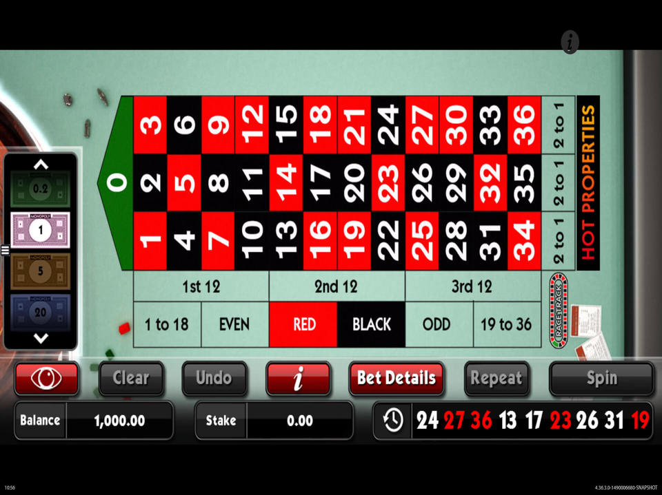 Monopoly Roulette Hot Properties screenshot